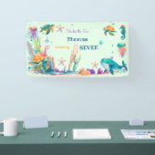 水彩アンダーザシー子供の誕生日 横断幕 (トレードショー)