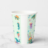 水彩アンダーザシー子供の誕生日 紙コップ (右)