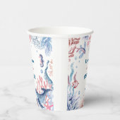 水彩アンダーザシー子供の誕生日 紙コップ (右)