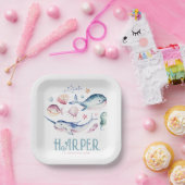 水彩アンダーザシー紙プレート ペーパープレート (パーティー)