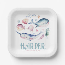 水彩アンダーザシー紙プレート ペーパープレート