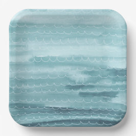 水彩アンダーザシー紙プレート ペーパープレート