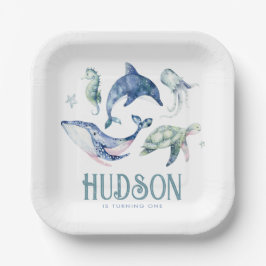 水彩アンダーザシー紙プレート ペーパープレート