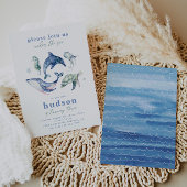 水彩アンダーザシー誕生日招待状 招待状