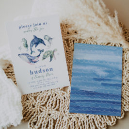 水彩アンダーザシー誕生日招待状 招待状