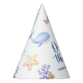 水彩アンダーザシー1st誕生日パーティー パーティーハット (左)