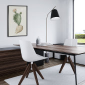 水彩アンティーク植物性サボテンプリントポスター ポスター