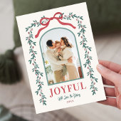 水彩アーチのガーランド 弓 カスタム センチメント フォト シーズンカード