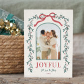 水彩アーチのガーランド 弓 カスタム センチメント フォト シーズンカード