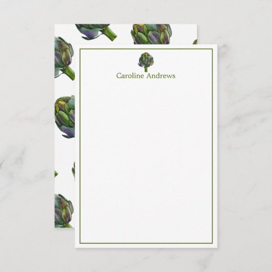 水彩アーティクオーガニックョークパーソナライズされた サンキューカード (正面/裏面)