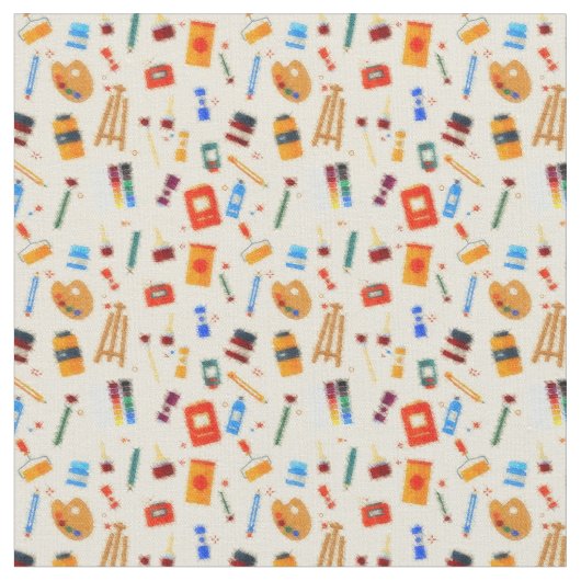 水彩アーティストツールのパターン ファブリック (クローズアップ)