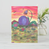 水彩アートイラストレーションイースターエッグサンライズ シーズンカード (スタンド正面)