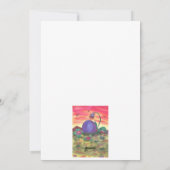 水彩アートイラストレーションイースターエッグサンライズ シーズンカード (裏面)