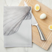 水彩アートシェルキッチンタオル キッチンタオル (四つ折り)