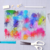 水彩アートスプラットデコップバックグラウンド 薄葉紙 (クラフト)