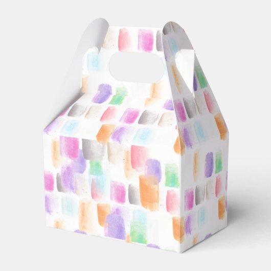 水彩アートパーティー誕生日カラフル抽象芸術 フェイバーボックス (裏面サイド)