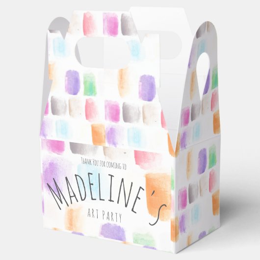 水彩アートパーティー誕生日カラフル抽象芸術 フェイバーボックス (オープン)