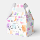 水彩アートパーティー誕生日カラフル抽象芸術 フェイバーボックス (正面サイド)