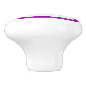 水彩アートパープルロッキングホースのノブ セラミックノブ (側面)