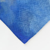 水彩アートブルーパープルマジックフリースブランケット フリースブランケット (角)