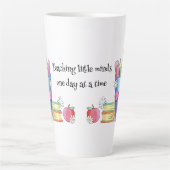 水彩アート先生ラテマグカップ引用文 カフェラテマグ (正面)