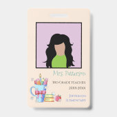 水彩アート用品ブックス先生IDバッジ バッジ (Front)