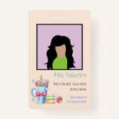 水彩アート用品ブックス先生IDバッジ バッジ (正面)