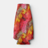 水彩アート赤い黄色 ボトルクーラー (正面)