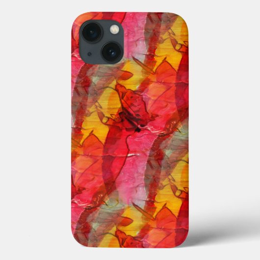 水彩アート赤い黄色 Case-Mate iPhoneケース (裏面)