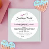 水彩アート赤面ピンクホームベーカリー食品ライセンス ラウンドシール