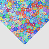 水彩アート非常に小さいカラフル花 薄葉紙 (詳細)