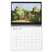 水彩アート2024美しいオフィスデスクカレンダー カレンダー (2月 2027)