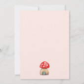 水彩アート かわいいきのこ お花 サンキューカード (裏面)