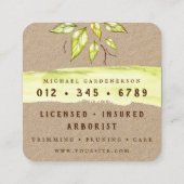 水彩アーボリストツリ気にー正方形名刺 スクエア名刺 (裏面)