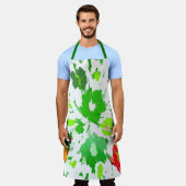 水彩アーポップ・アートのトフローラ エプロン (着用した状態)