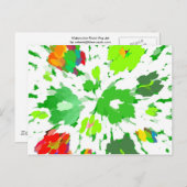 水彩アーポップ・アートのトフローラ ポストカード (正面/裏面)