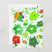 水彩アーポップ・アートのトフローラ ポストカード (正面/裏面)