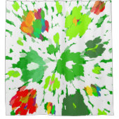 水彩アーポップ・アートのト シャワーカーテン (正面)