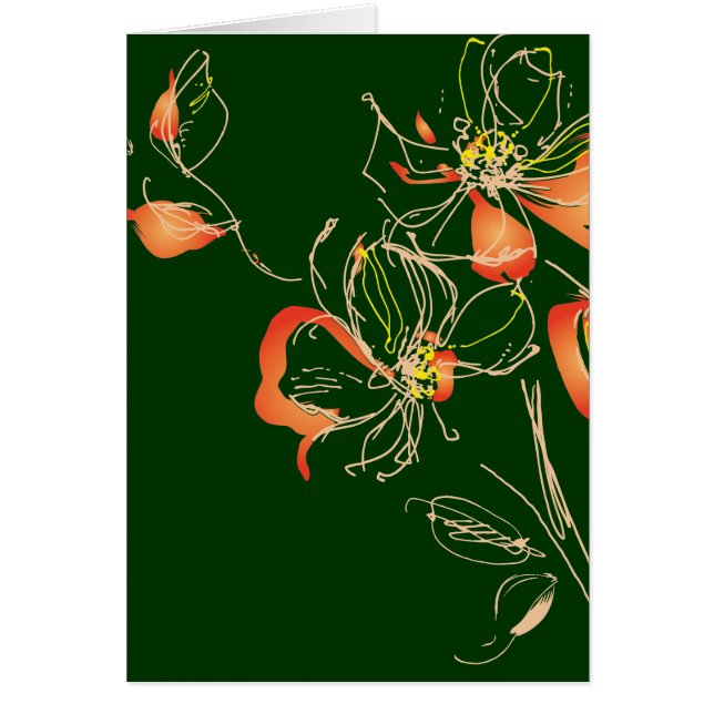 水彩アールデコ花 (正面)
