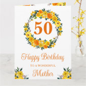 水彩イエローサマーフラワーズ誕生日 カード (黄色い花)