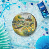 水彩イエローダッフィディルイースターペーパー プレート (パーティー)