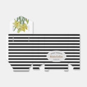 水彩イエローダフォジル白黒ストライプ フェイバーボックス (折り畳みなし)