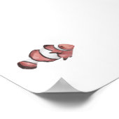 水彩イエローテイルランフィッシュプリント ポスター (角)