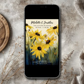 水彩イエローデイジー |デイジー結婚の花 招待状