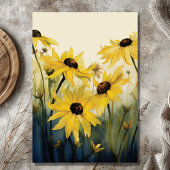 水彩イエローデイジー |デイジー結婚の詳細 エンクロージャーカード