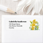 水彩イエローデイライズフラワー絵画ズ ラベル (インサイチュ)