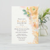 水彩イエローフラワー ブライダルシャワー 招待状 (スタンド正面)