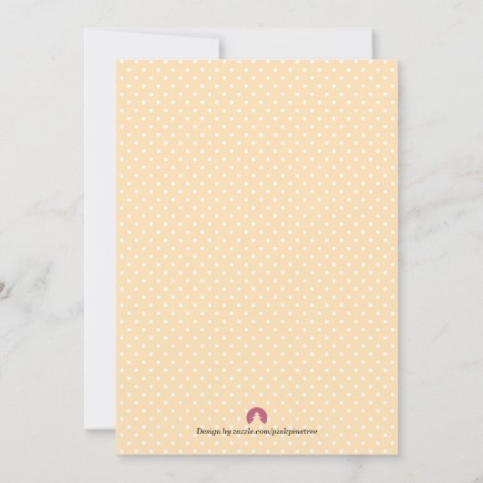 水彩イエローフローラブライダルシャワー招待状 招待状 (裏面)