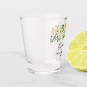 水彩イエローフローラルバチェロレッテパーティー ショットグラス (左)