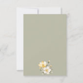 水彩イエローホワイトフラワーリハーサルディナー 招待状 (裏面)